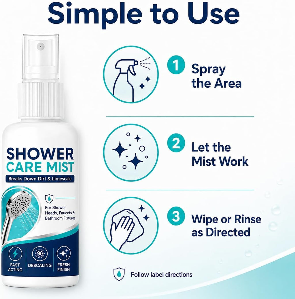 Fast-Acting Shower Limescale Remover Spray, Shower Care Mist, 50/100ml (100ML)