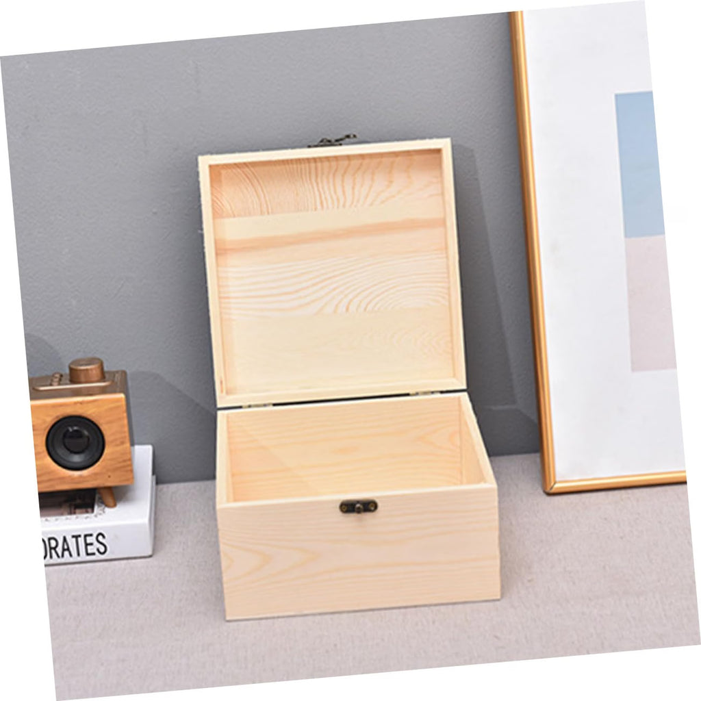 Rustic Wooden Jewelry Box for Diamonds and Pendants, Beige Wear-resistant Organizing Display, Home Bedroom Use, No Burrs Finish, Delicate Decorative Storage