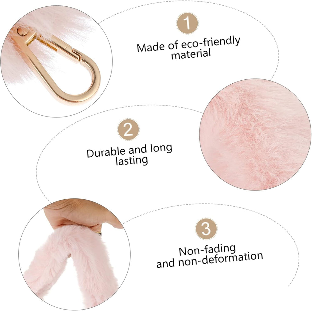 Plush Handbag Strap Replacement for DIY Purse Making Pink Versatile Removable Design, Easy Installation, Beaded Purse Projects, Decorative Belt Use, Handbag Craft Supplies