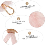 Plush Handbag Strap Replacement for DIY Purse Making Pink Versatile Removable Design, Easy Installation, Beaded Purse Projects, Decorative Belt Use, Handbag Craft Supplies