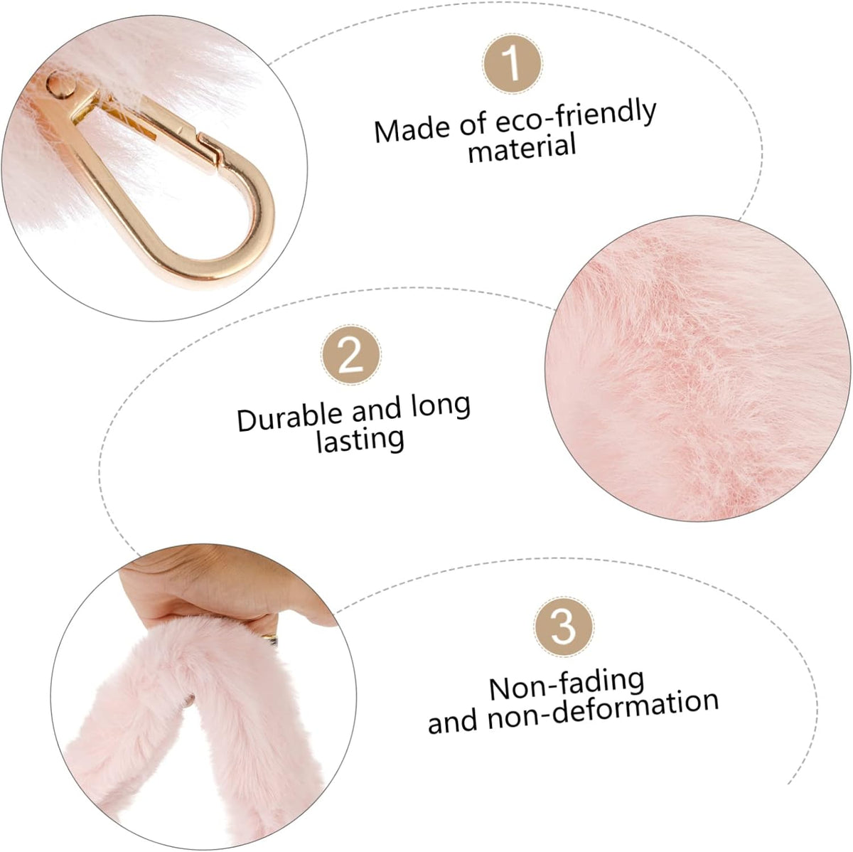 Plush Handbag Strap Replacement for DIY Purse Making Pink Versatile Removable Design, Easy Installation, Beaded Purse Projects, Decorative Belt Use, Handbag Craft Supplies