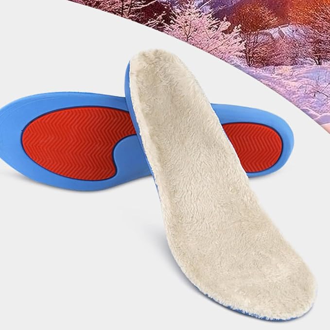 2 Pairs PU Arch Insoles Size XL Warm Shoes Pads for Men Beige Pair Pack, Supports Feet during Work and Long Walking, Relief, Pressure Distribution