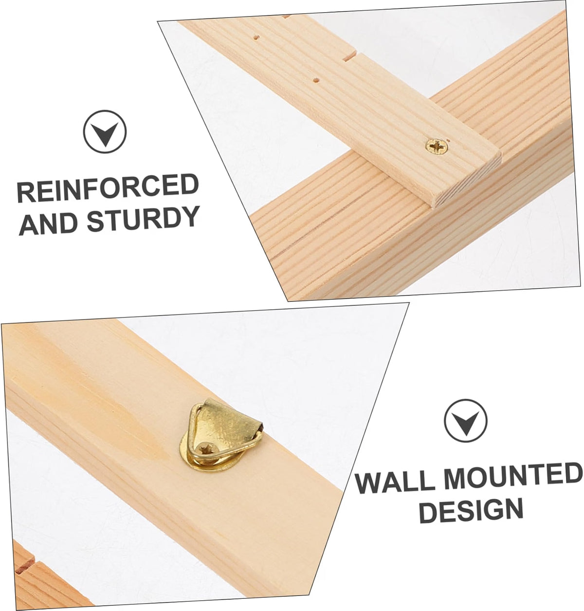 Wooden Jewelry Organizer Earring Display Rack Wall Mounted Khaki Finish, Open Storage Design, Reusable Home and Trade Show Setup, Safe and Easy to Use