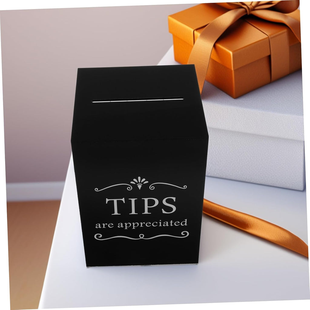 Acrylic Tip Box Lock for Donation and Suggestion Collection Versatile Raffle Container for Bars Restaurants and Musicians