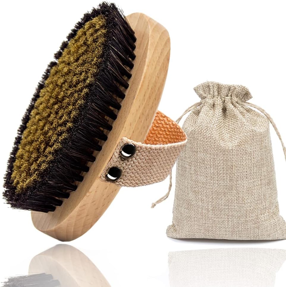 Copper Body Brush, Ion Dry Brush for Smoother Skin & Relaxation