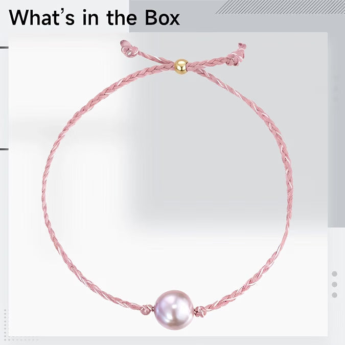 Blush Baroque Pearl Bracelet, Adjustable Pearl Bracelet with Removable Center Pearl & Gift Box