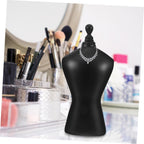 ULDIGI Jewelry Bust Display Stand Elegant Necklace Holder for Tabletop Showcase for Personal Use and Retail Settings Made of Black Mannequin Design