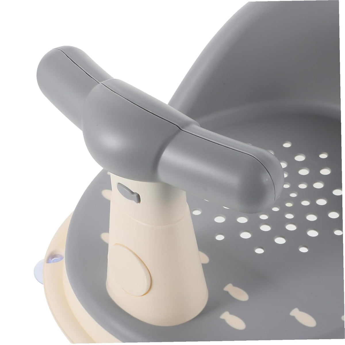 Ergonomic Bathtub Seat with Non-Slip Suction Base Comfortable Bath Chair for Months Multipurpose Tub Seat for Bathing and Playtime Secure Gray Bath Support