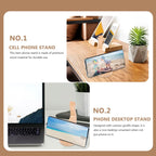 Solid Wood Giraffe Phone Stand Wooden Desk Phone Holder Cartoon Lazy Desktop for Home Office Use