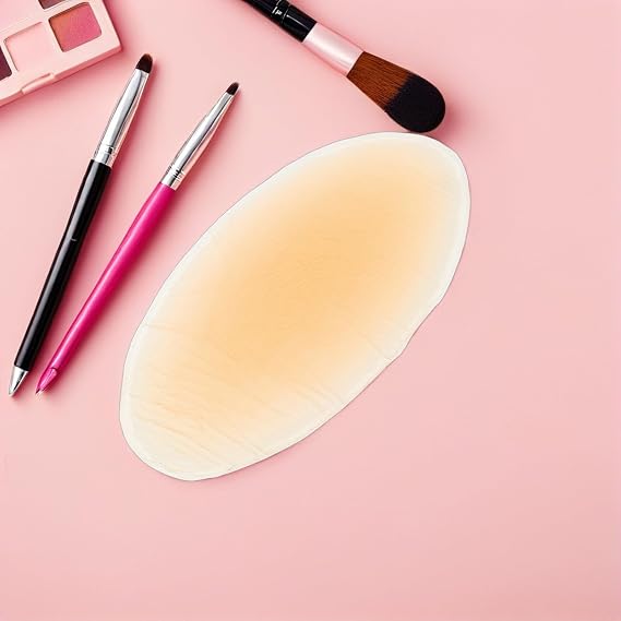 4pcs Water Drop Silicone Buttock Pads for Women Beige Seamless Invisible Finish, Washable Reuse, Lightweight Fit, Office Wear and Special Occasions