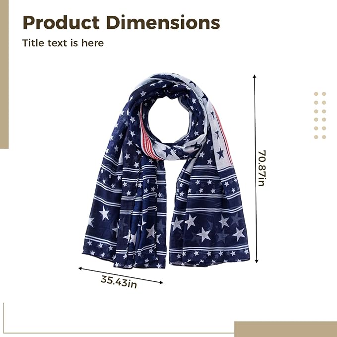 2 Pcs USA Flag Scarf Americana Stars and Stripes Patriotic Shawl for Men Women