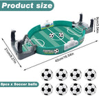 Football Table Interactive Game, Mini Foosball Games Tabletop Games for Adults, Party Battle Board Toy Interactive Game Room Family Night, Green with 8 Balls for Ages 12+