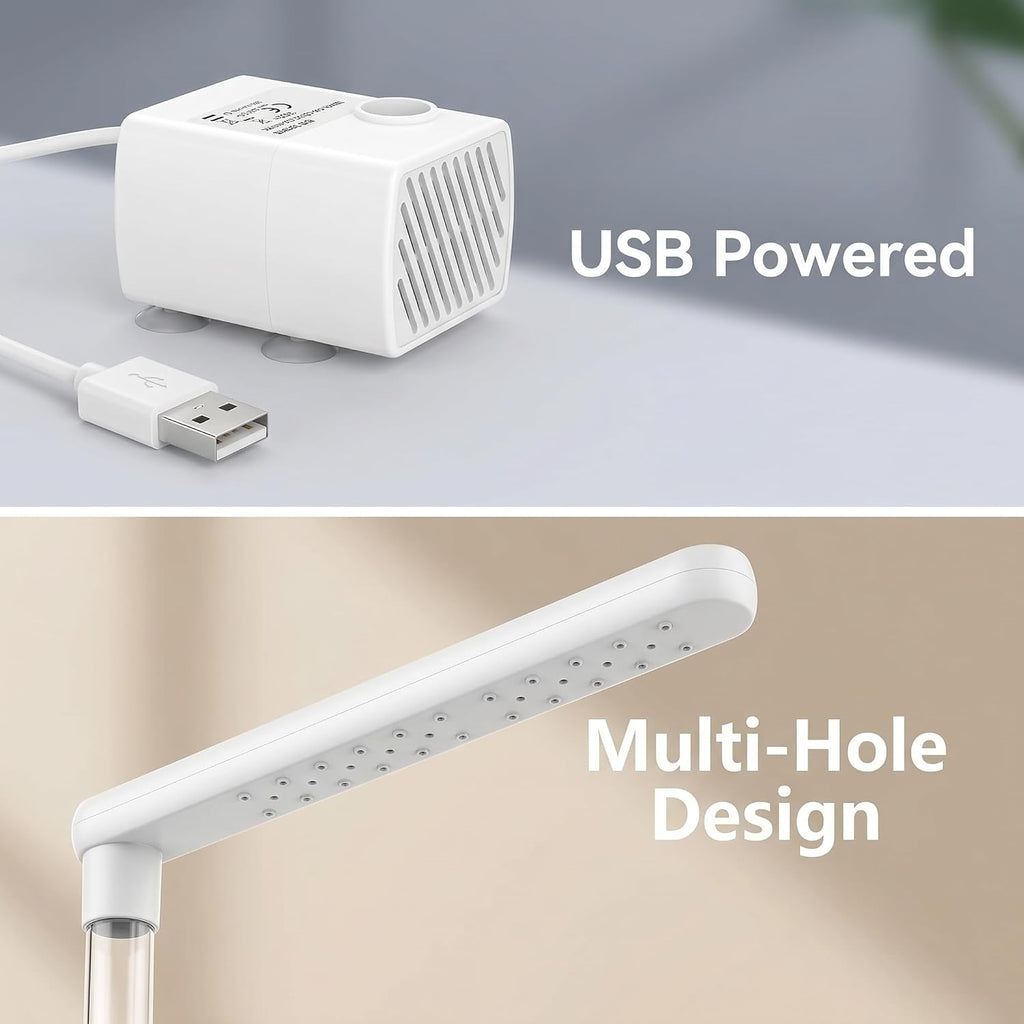 Automatic Bird Bath for Cage with Circulating Water Fountain & USB Pump