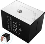 Acrylic Tip Box Lock for Donation and Suggestion Collection Versatile Raffle Container for Bars Restaurants and Musicians