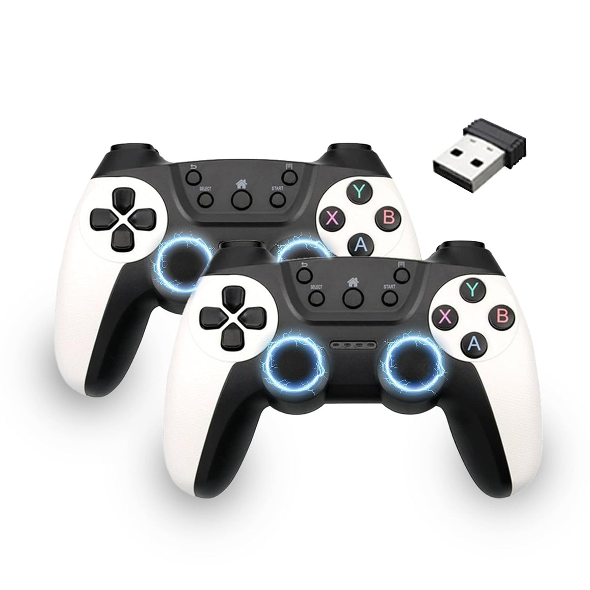HKOORLAMULS 2.4G Wireless Dual Gamepad, White