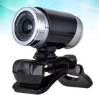 USB 2.0 720p Webcam with Mic and Clip for Teaching Streaming Black Plastic Build, Noise Reduction Mic, 30fps Video, Plug and Play, Teleconference and Photo