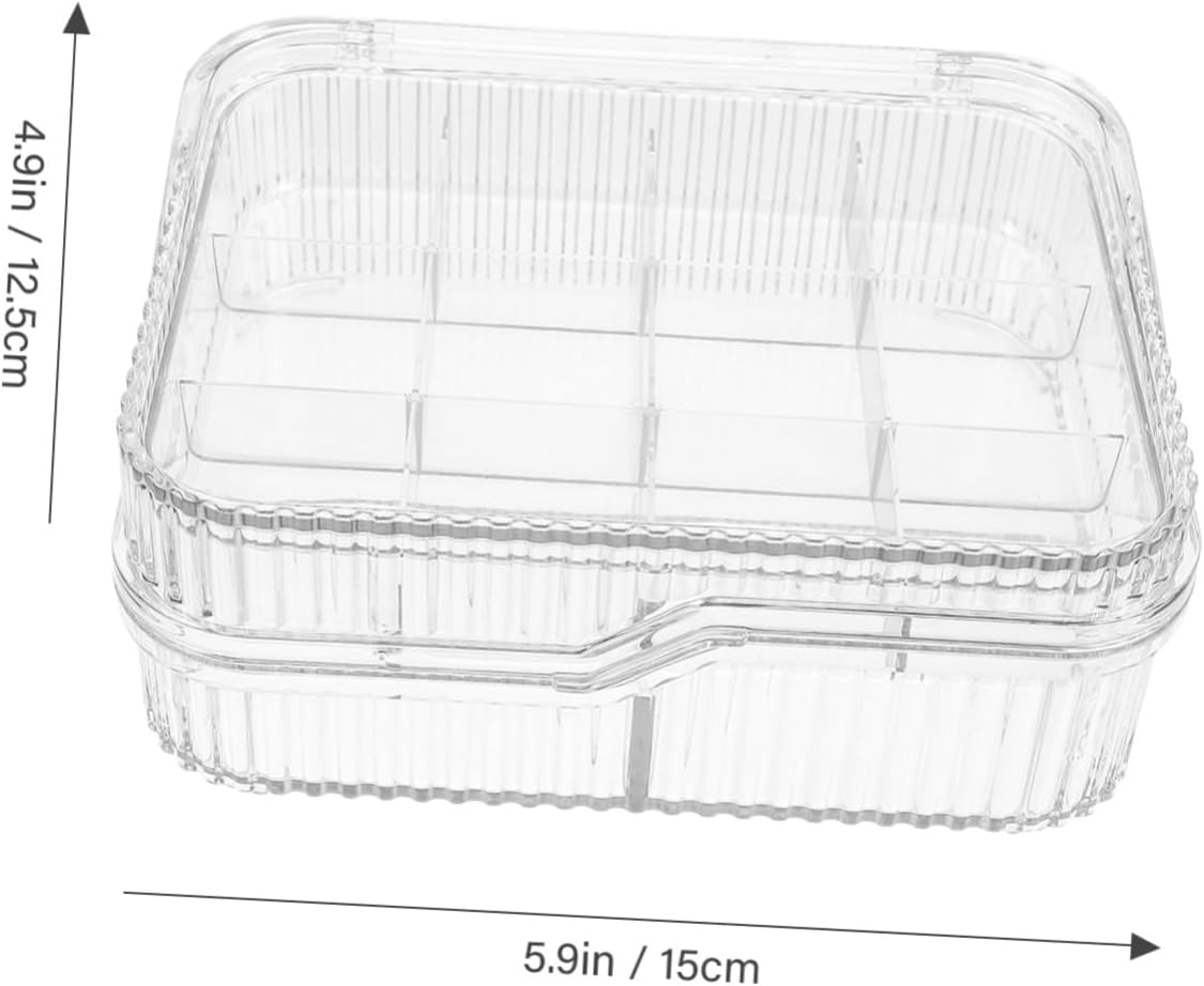 2-tier Jewelry Storage Box 16-compartment Organizer Ps Lightweight Detachable Drawer Design, Bedroom Vanity Use, Cover, Space-saving Desktop Holder
