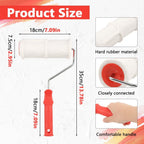 Brick Embossing Roller, Embossing Cylinder Painting Roller with Handle Rubber Imitation Brick Pattern, Household DIY Paint Art Tool for Wall/ Home Renovation/ Concrete Floor Decor