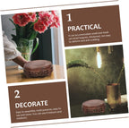 Wood Base Small Vase Stand Modern Home Decor Vase Display Rack for Indoor Plants