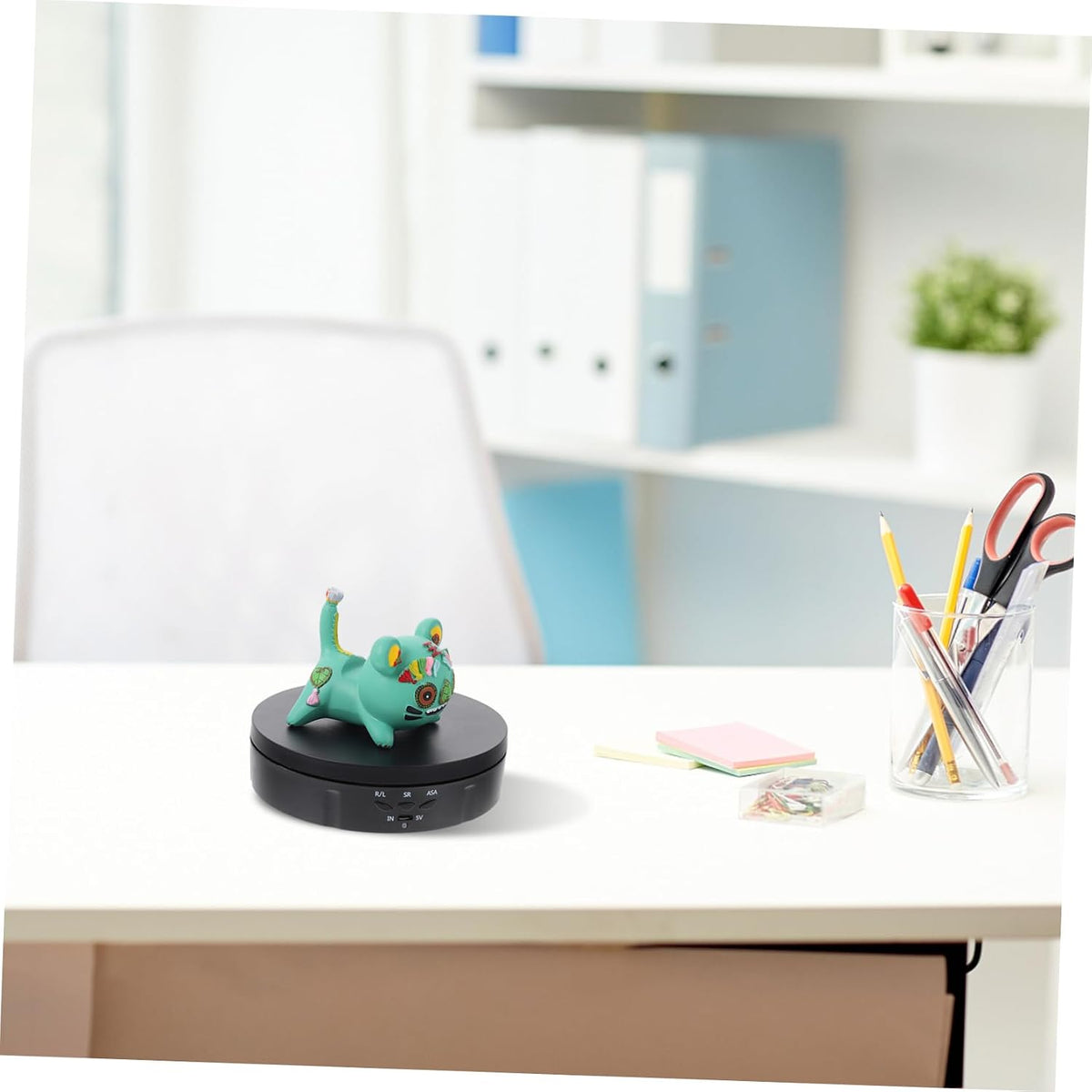 Intelligent Automatic Rotating Display Stand, ABS Black Motorized Turntable Stable Operation, Good Bearing Capacity, Easy to Operate, for Window Display and Advertising Use