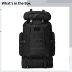 100L Camping Backpack, Large Water-Resistant Hiking Rucksack with Multi-Pockets & Adjustable Straps