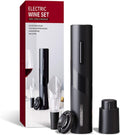 ueecool Electric Wine Opener Set, 4-Piece Automatic Corkscrew Gift Set with LED Light