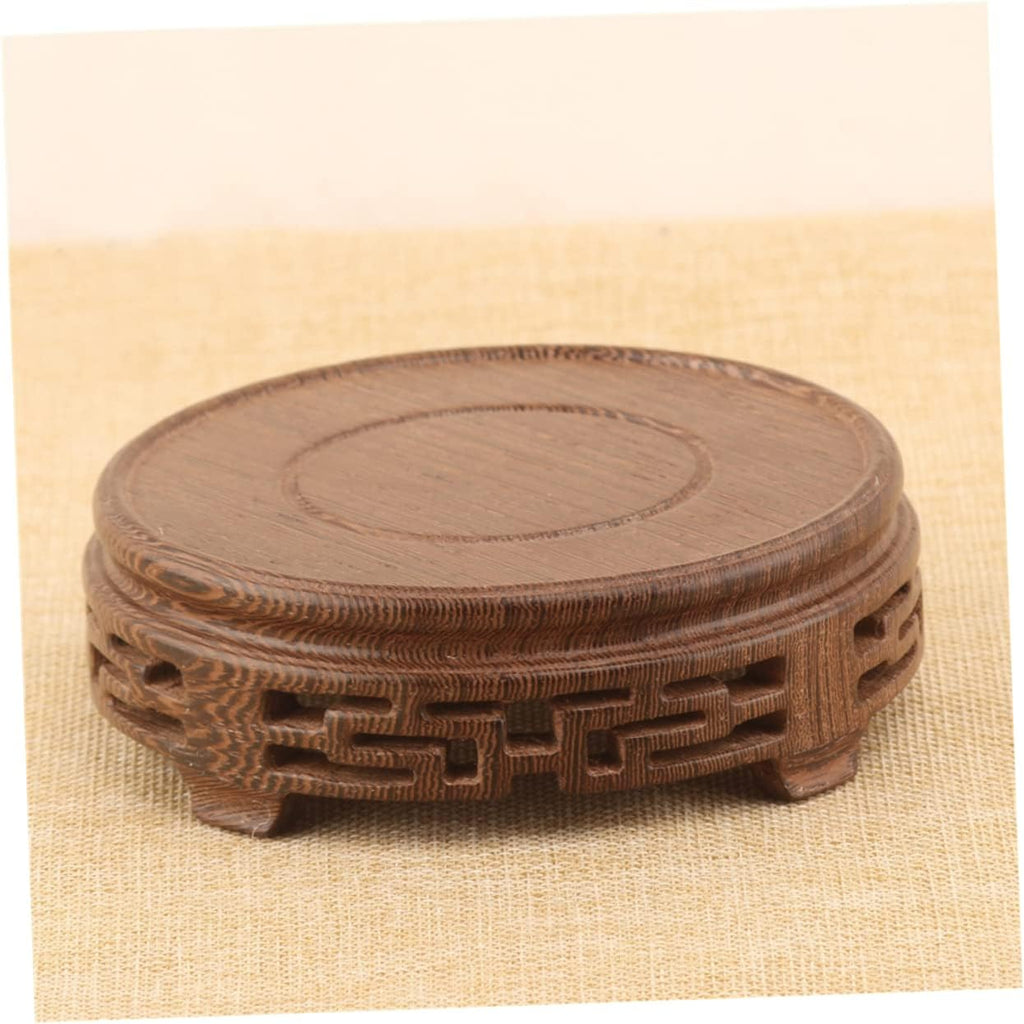 Wood Base Small Vase Stand Modern Home Decor Vase Display Rack for Indoor Plants