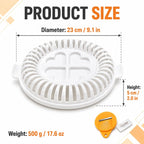 DIY Microwave Potato Chip Maker with Slicer Bowl Set, PP, 23 cm Microwave potato chip maker with slicer bowl set, made of PP and sized 23 cm diameter x 5 cm high for compact DIY snack prep.