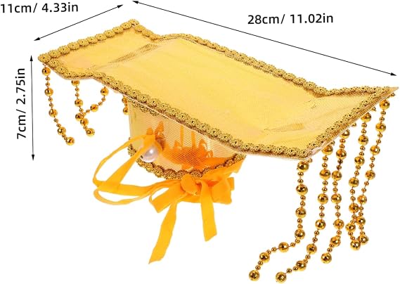 Ancient Chinese Emperor Hat Cosplay Decorative Headwear for Hanfu Performance Prop Party Accessory Traditional Emperor Costume Hat