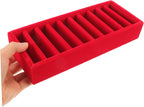 Ribbon Storage Organizer Box Xmas for DIY Handmade Flowers Portable Lightweight Design, Large Capacity, Density Board and Lint Build, Red Craft Supply Storage