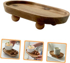 Handmade Wooden Tray Decorative Minimalist Design for Charcuterie Cracker Dessert Serving