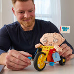 Family Guy Stewie on Trike Building Kit, 429-Piece Collectible Display Model