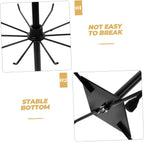 Rotating Jewelry Display Stand Double Tier Iron Rack Black Lightweight Rotating Design, Stable Structure, for Necklaces, Earrings, Bracelets, Organized Storage