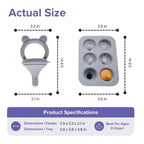 Silicone Baby Food Feeder with Tray, Fresh/Frozen Fruit Feeder for Babies, Teething Soothing, BPA-Free, Easy-Clean, Dishwasher Safe