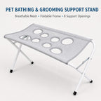 Dog Cat Bath Hammock with Foldable Grooming Stand for Pet Care