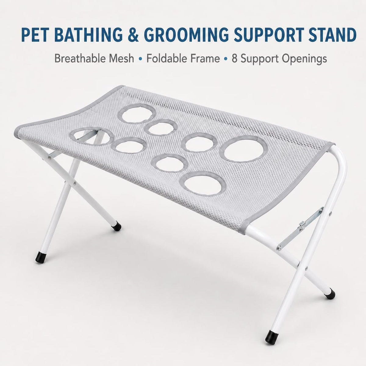 Dog Cat Bath Hammock with Foldable Grooming Stand for Pet Care