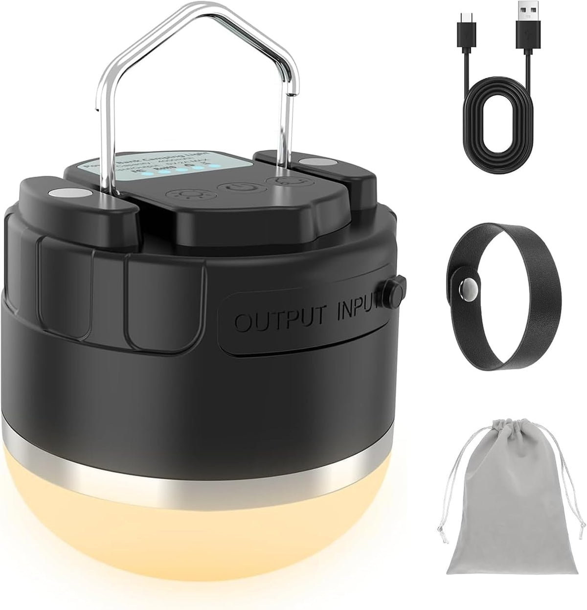 1000LM Rechargeable Camping Lantern | 4000mAh | Up to 110hrs | Magnetic Base | Waterproof | Emergency & Hanging Light