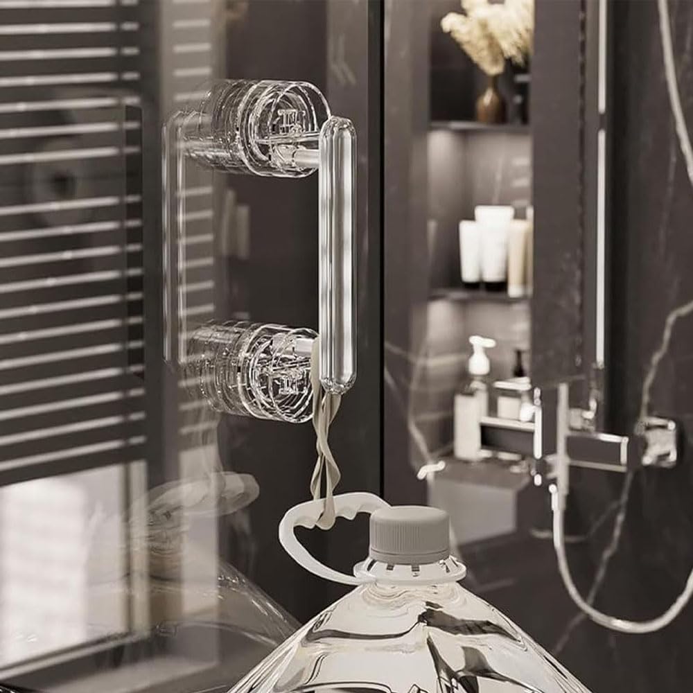 Diamond Suction Cup Door Handle, Strong Hold No-Drill Removable Handle for Doors, Windows & Cabinets