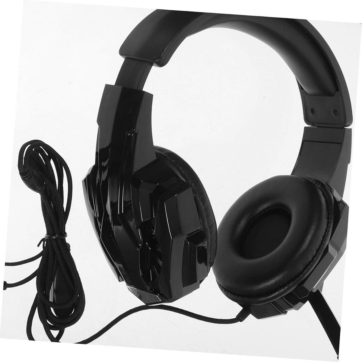 i3000 Gaming Headset with Mic, Black Plastic Over Ear Computer Stretchable Fit, Wired Use, Omnidirectional Microphone, Luminous Style, Gaming Scenario, Long Wear Comfort