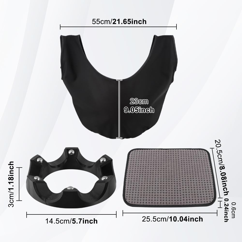 3-in-1 Bowling Basics Accessories Kit, Microfiber Bowling Ball Towel Kit,with Bearing Spinner Holder, Bowlings Ball Cleaner Wipes, Microfiber Bowlings Towel with Easy-Grip Dots