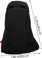 Insulated Stroller Mittens for Winter, Windproof Warm Gloves Xmas 1 Pair, Oxford Cloth Cotton Build, Black Finish, Outdoor Use, Men and Women, Sturdy Practical Design