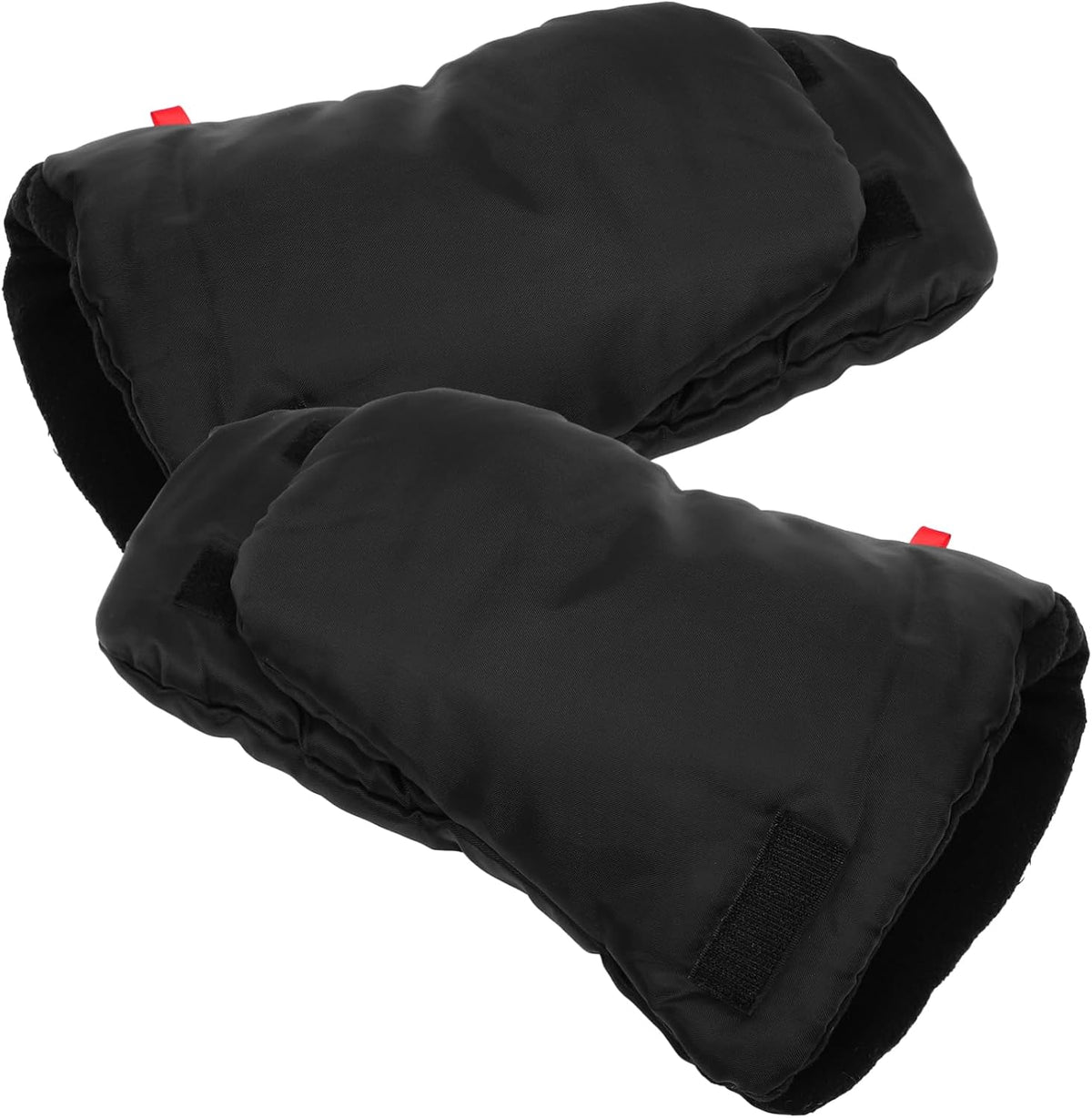 Insulated Stroller Mittens for Winter, Windproof Warm Gloves Xmas 1 Pair, Oxford Cloth Cotton Build, Black Finish, Outdoor Use, Men and Women, Sturdy Practical Design