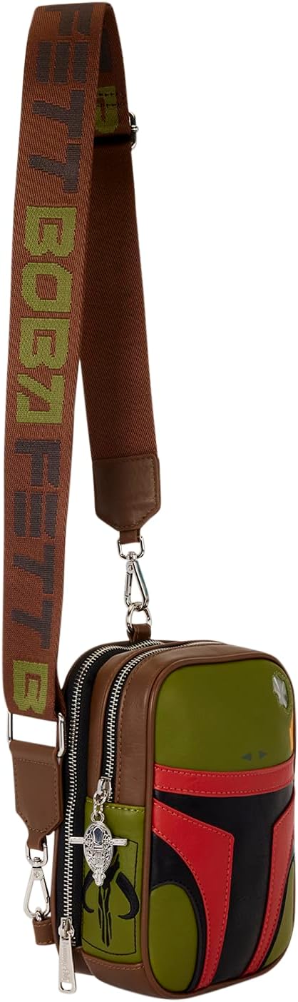 Star Wars™: Boba Fett™ - Cosplay Sling Crossbody Bag with Zipper Charm - Collectible Bags