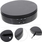 Intelligent Automatic Rotating Display Stand, ABS Black Motorized Turntable Stable Operation, Good Bearing Capacity, Easy to Operate, for Window Display and Advertising Use