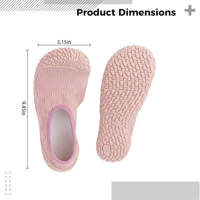Women’s Indoor Workout Shoes, Lightweight Pink Pilates & Yoga Shoes with Breathable Knit Upper