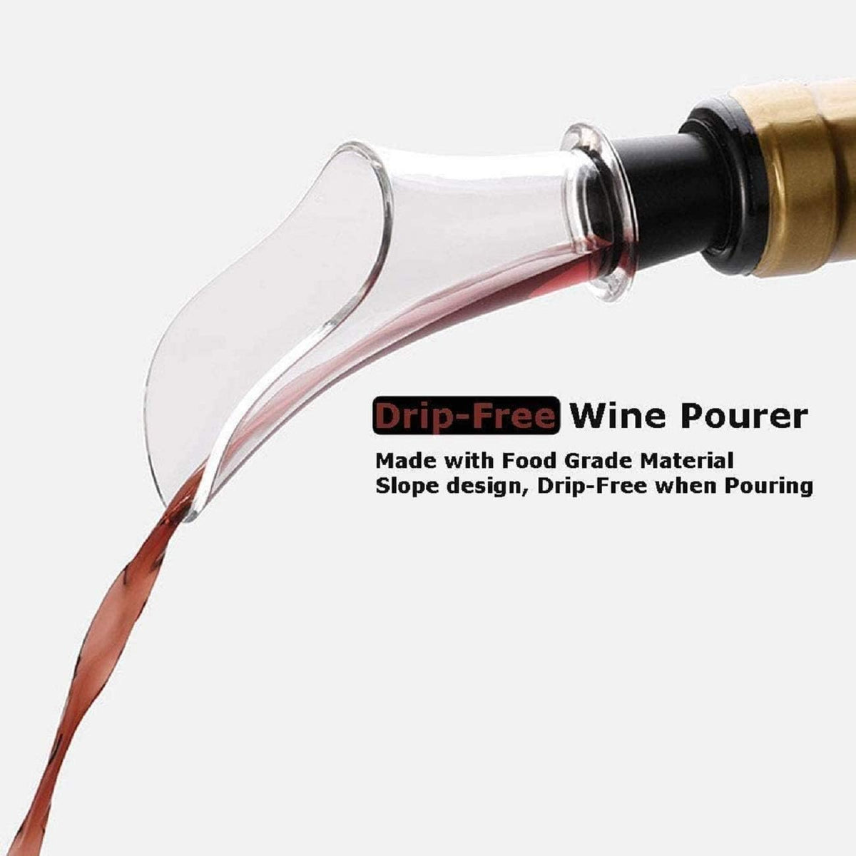 ueecool Electric Wine Opener Set, 4-Piece Automatic Corkscrew Gift Set with LED Light