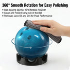 3-in-1 Bowling Basics Accessories Kit, Microfiber Bowling Ball Towel Kit,with Bearing Spinner Holder, Bowlings Ball Cleaner Wipes, Microfiber Bowlings Towel with Easy-Grip Dots