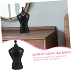 ULDIGI Jewelry Bust Display Stand Elegant Necklace Holder for Tabletop Showcase for Personal Use and Retail Settings Made of Black Mannequin Design