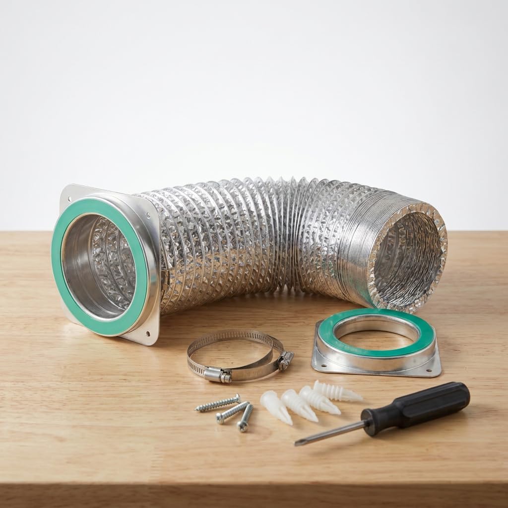 Magnetic Dryer Vent Connector Kit, Quick Connect Hose Coupling for Tight Laundry Spaces