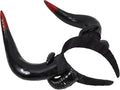 Halloween Cosplay Horn Headband Black Plastic Hair Accessory Photo Prop for Costume Cosplay, Gorgeous Style, Halloween Season Party Dress, Black Finish
